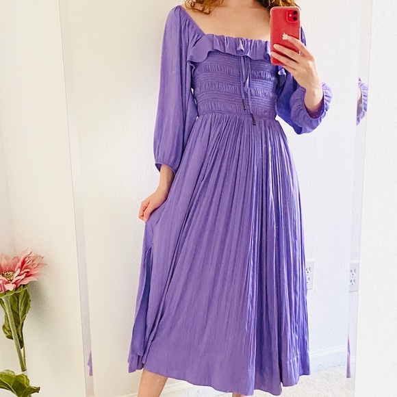 shiny oasis midi dress